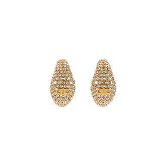 Elisabetta Franchi Earrings, female, Yellow, ONE SIZE, Half Moon Earrings Clothing Accessories