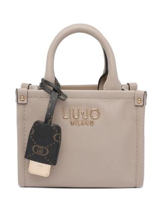 Liu Jo top-handles logo-charm tote bag - women - Polyester - One Size - Neutrals