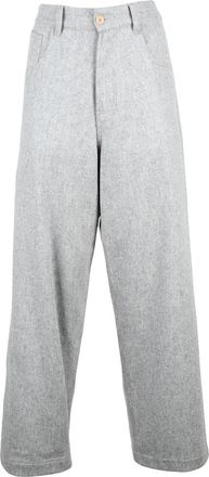 JEJIA High-Waisted Wide-Leg Trousers with Fluid Drape