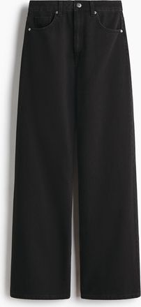 H&M Wide Ultra High Jeans - Schwarz