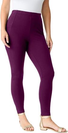 Roaman's Side Pocket Essential Legging in Dark Berry at Nordstrom, Size 36