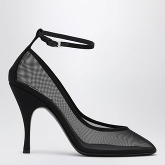 Alaia Black pumps in transparent mesh