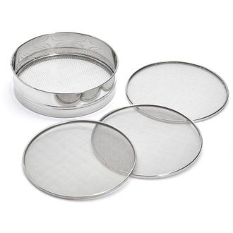 De Buyer acciaio inox Setaccio a rete con reti intercambiabili, diametro cm 20, 4605.21, &oslash; 20 cm-altezza 6 cm