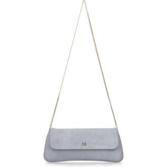 Ursula Mascar&oacute; Medium Leather Clutch With Cross Body Chain Strap in Sky Blue at Nordstrom
