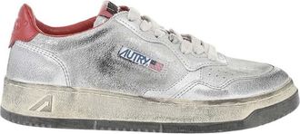 Autry Red Super Vintage Metallic Sneakers