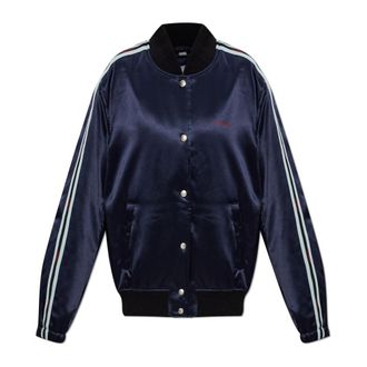 Off-white Bomber Jackets, female, Blue, Size: XS Insulated Bomber Jacket