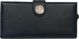 Vivienne Westwood Black Leather Long Wallet (Bi-Fold) (Pre-Owned)