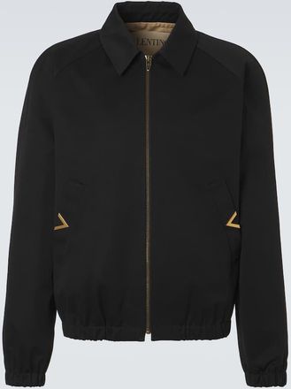 Valentino Chaqueta de gabardina de algod&oacute;n con VGold