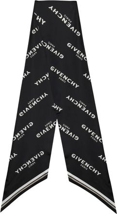 Givenchy Silky Scarves, female, Black, Size: ONE SIZE Maxi Bandeau Shadow