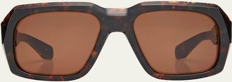 Jacques Marie Mage Mens Thundercloud Acetate Square Sunglasses