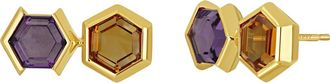 Bony Levy 14K Gold Color Amethyst Stud Earrings in 18K Yellow Gold at Nordstrom Rack