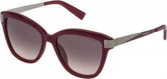 Trussardi Womens STR1795409FH 54 Sunglasses - Dark Red - One Size