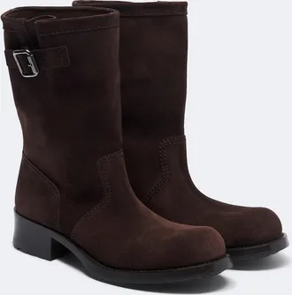 Prada Shard suede biker boots