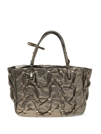 Ferragamo textured leather tote bag - women - Fabric/Leather - One Size - Gold