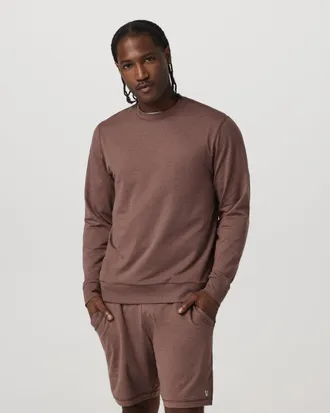 Vuori Clothing Ponto Performance Crew Neck Shirt | Sable Heather | Medium