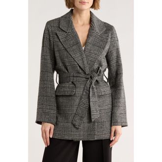 Ted Baker Lee Wrap Coat in Rich Black at Nordstrom Rack, Size X-Large