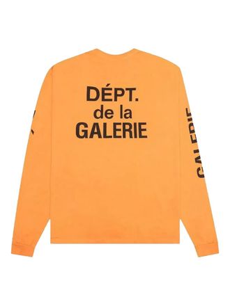 Gallery Dept. logo-print long-sleeve T-shirt - Orange