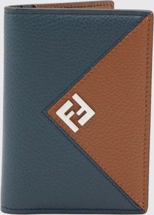 Fendi Portacarte Lui bifold in pelle a grana con motivo monogram FF