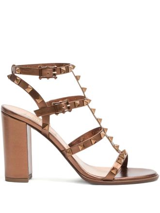 Valentino Garavani 90mm Rockstud sandals - Brown