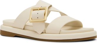 Blondo Logan Waterproof Slide Sandal in White Leather at Nordstrom Rack, Size 6.5