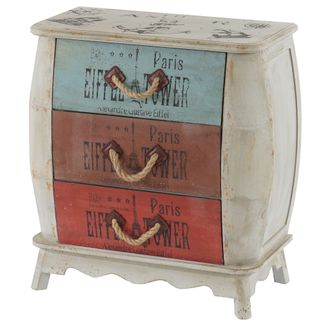 Hhg Hhg - C&oacute;moda Leiria Mueble De Aspecto Shabby, Vintage, 74x70x36cm