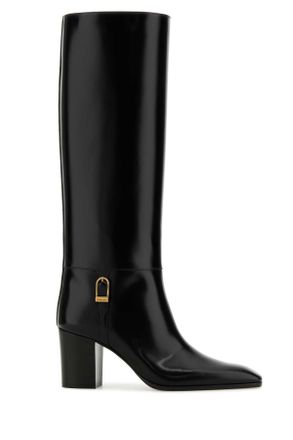 Saint Laurent Black Leather Julia 70 Boots