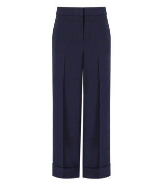 Essentiel PANTALONE CROPPED IMO BLU NAVY ESSENTIEL ANTWERP