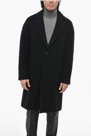 Corneliani CC COLLECTION Cappotto Monopetto in Misto Lana Vergine a Tin taglia 48