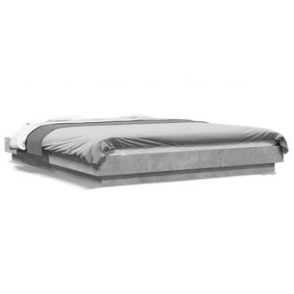 Berkfield Home Bed Frame without Mattress Concrete Grey 150x200 cm King Size
