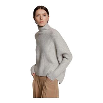 Kiefermann Cashmere Knitwear, female, Gray, Size: XS Akantha Kastiger Pullover aus gewalktem Kaschmir