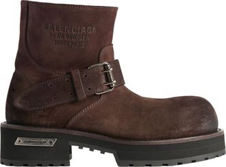 Balenciaga Dark Brown Logo Boots