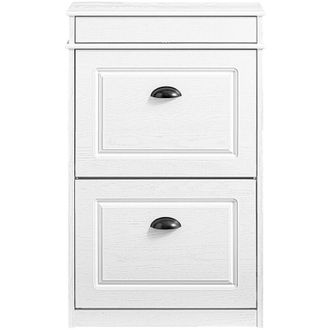 SoBuy SoBuy Shoe Cabinet Storage with 2 Flip-Down Doors, Shoe Cabinet Entryway Shoe Furniture Stores 8 Pairs of Shoes for Hallway Entry 54x24x82 cm