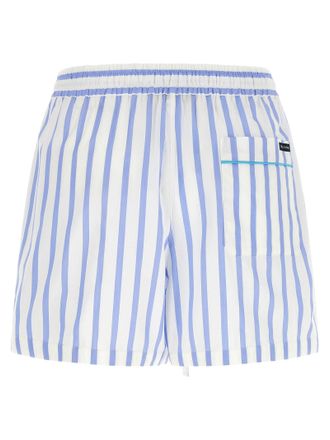 Dolce & Gabbana Striped Poplin Bermuda Shorts - blue