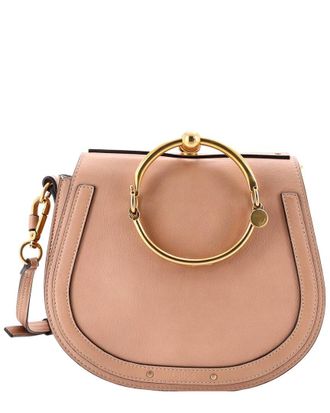 Chlo&eacute; Beige Leather Nile Crossbody Medium (Authentic Pre-Loved)
