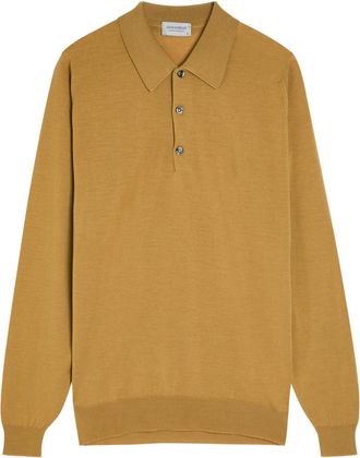 John Smedley Caverhill Merino Wool Polo Shirt - Yellow - Xxl