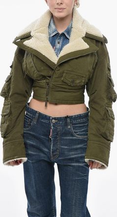 Dsquared2 Cropped Utility Jacket with Fleece Inserts Dsquared2