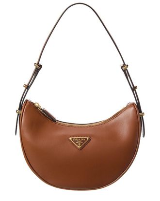 Prada Logo Leather Hobo Bag