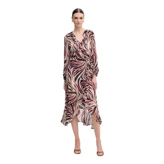 Twinset Abito a portafoglio con volant - - Dresses - Donna - Multicolore - M
