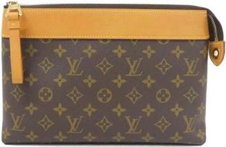 Louis Vuitton Pre-owned Canvas Clutch - Dames - Vintage Clutch - Bruin - ONE Size - Vintage
