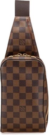 Louis Vuitton Borsa a tracolla Geronimos in tela Damier Ebène 2005 - Marrone