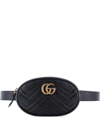 Gucci GG Marmont Matelasse Leather belt bag - Nero