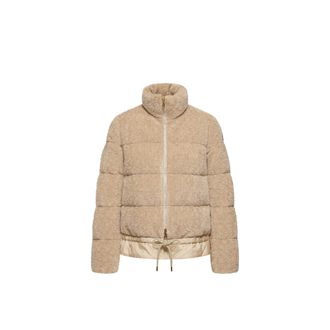 Moncler Moncler Cedre Teddy Short Down Jacket, Women, Beige, Size: 1