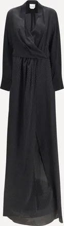 SA SU PHI Abito lungo Criss Cross in crepe de chine di seta Woman 40