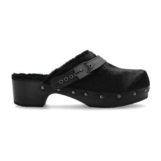 Scholl Mules in Pelle Pescura Robin - - Shoes - Donna - Nero - 39 EU