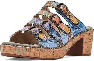 L'Artiste by Spring Step Teetimer Womens Sandals Blue : EU 42 (US Womens 10.5-11) M, Leather