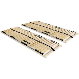 vidaXL vidaXL Reti a Doghe 2 pz 7 Zone con 28 Doghe in Legno 70x200 cm