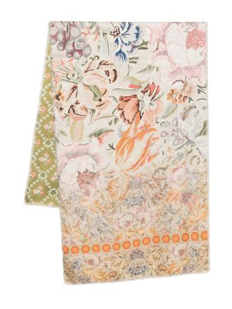 Pierre-Louis Mascia floral-print scarf - women - Silk - One Size - Neutrals