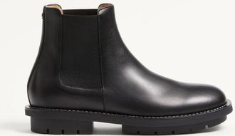Valentino Garavani Stivaletto Urbie In Vitello Uomo NERO 40.5