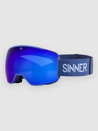 Sinner Snowflake Matte Navy Blue (+ Bonus Lens) Goggle blauw