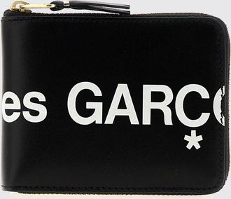 Comme Des Gar&ccedil;ons Bifold Calfskin Leather Wallet with Zip Closure